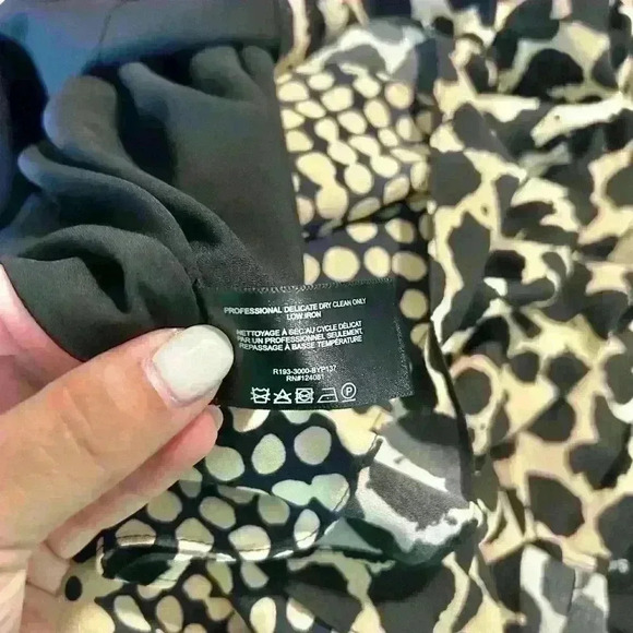 Proenza Schouler Textured Crepe Painted Dot Cinched Cut Out Dress - Picture 15 of 16